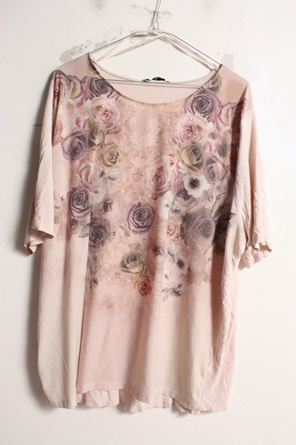 Tu Damen Blumen Chiffon Kontrast Top - Rosa - Größe 22 (M14)