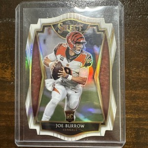 2020 Select - Premier Level White Prizm Die-Cut #146 Joe Burrow (RC)