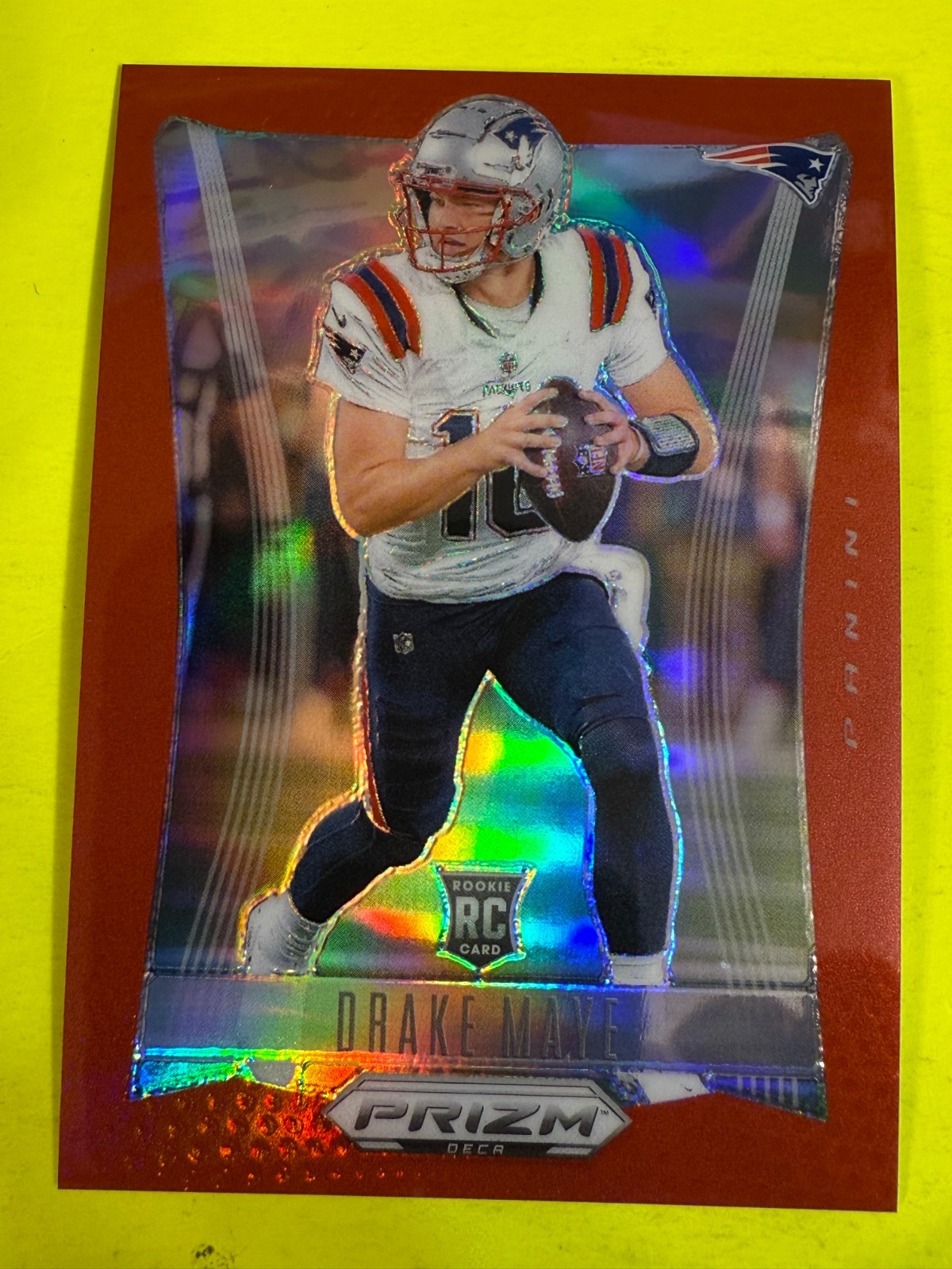 DA106075 2024 Panini Prizm Deca Prizms Red #213 Drake Maye RC 142/199
