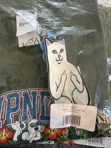 SUMMER FRIENDS CROPPED TANK (OLIVE) XL - Picture 4 of 4