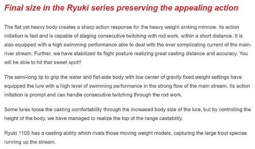 Duo Spearhead Ryuki 110S SW Sinking Lure CMA0486 (6761) - Picture 4 of 6