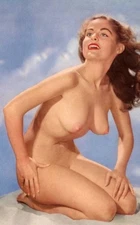 Pin-Up Art  Sexy Vintage Type Girl  Excellent Condition  APROX 6" by 4''