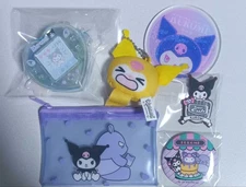 Sanrio Kuromi Merchandise Set #8 Game Console Charm Coaster Badge