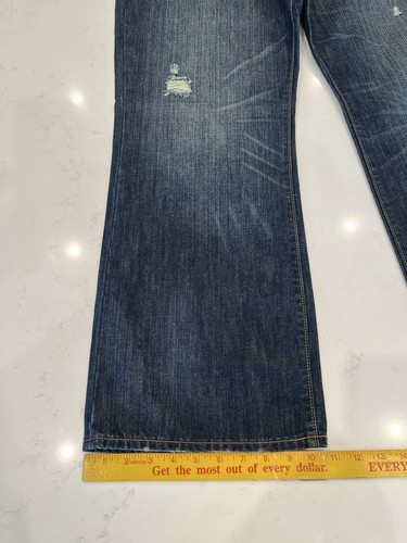Old Navy Boot Cut Jeans Size 38x30 Distressed 100% Cotton (39Wx29L Actual) - Bild 2 von 14