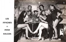 French Prostitutes & Gambling Poker Saloon c1950 RPPC Photo Postcard COPY