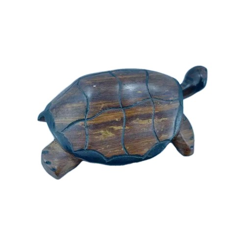 Hand Carved Wooden Turtle Folk Art Vintage Wood ORNAMENT - Picture 1 of 4