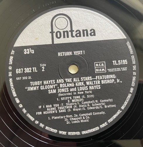 TUBBY HAYES - ROLAND KIRK - RETURN VISIT ! - FONTANA -UK MONO ORIG - MINT AS NEW - Picture 4 of 6
