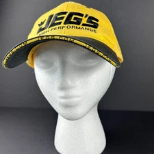 Jeg's High Performance Baseball Cap Hat Adjustable Yellow Black Adult Size OSFA