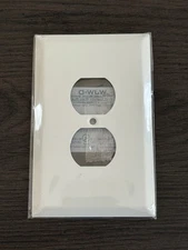 TayMac WJW-D White 1 Gang Outlet Plate