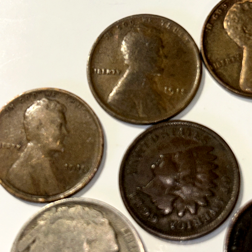 USA altes Münzlot - Indianerkopf - Stahl Cent - Weizen Cent - V Nickel - Büffel Nickel - Bild 3 von 12