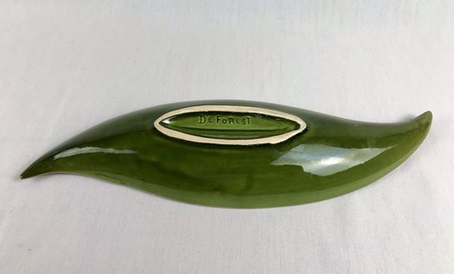 Vintage Mid Century DEFOREST California Pottery #258 Ashtray Green - Picture 6 of 10