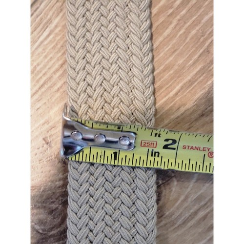 Vineyard Vines Gürtel Nylon Herren Nylon Leder hellbraun cognac silber Beschläge - Bild 8 von 8