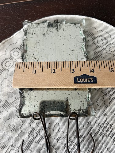 Very Old Chip Chip Beveled Glass Mirror On Stand - Bild 7 von 7