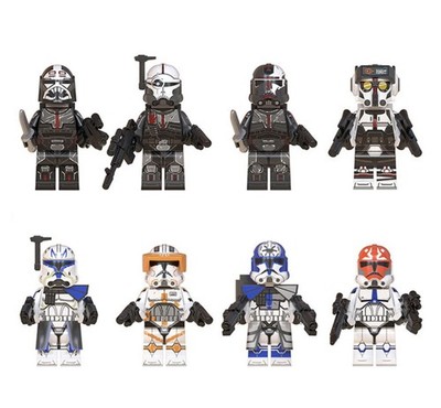 Star Wars 8 Minifiguren Set Klemmbausteine Custom MOC Stormtrooper Bricks