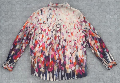 Claire Desjardins by Carré Noir Damen Aquarell Bluse Shirt; Größe M - Bild 2 von 5