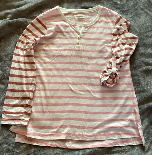 Woman’s Ladies Long-3/4 Roll Tab Sleeve Tunic Top Autonomy @BonMarche Size L New - Picture 2 of 16