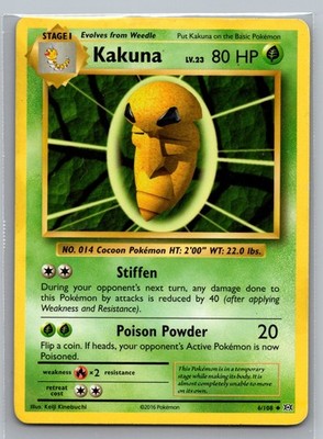 Pokémon - Kakuna 6/108 XY - Evolutions Unlimited Uncommon  - LP