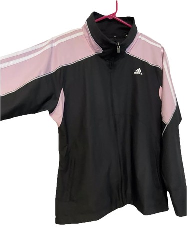 Adidas Damen Jacke Pink & Schwarz Windbreaker Warm Up Jacket Größe M - Bild 2 von 10