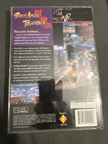 Battle Arena Toshinden Ps1 (Sony PlayStation 1, 1995) Long Box Original w/ Reg C - Picture 3 of 7