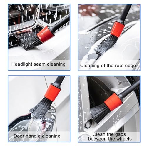 3PCS Car Wheel Rim & Tire Brush Set, Automotive Detailing Wash Brush Kits - Picture 4 of 6