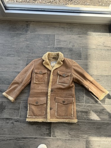 Vecchio Ponte Kid’s Brown Genuine Shearling Lamb Jacket Size M/ 10 VGUC Italy - Picture 22 of 23