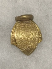 1900s Art Nouveau Sash Belt Clasp Gold Toned 