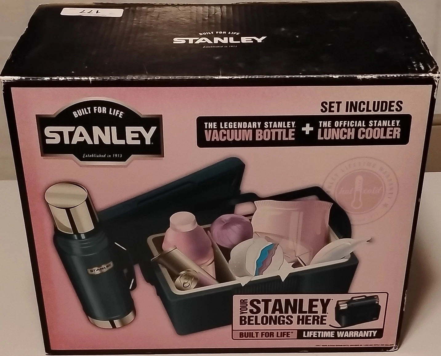 Vintage Stanley Green Lunch Cooler & 1 Qt Bottle Set, 7 Qt Insulated Cooler NIB