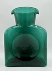 Vintage Blenko Glass 384 Double Spouted Water Jug - Teal / Green - Good Condit.
