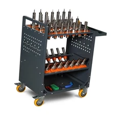 Heavy-Duty CNC Tool Cart with Cold Rolled Steel Frame, Non-Slip Wheels &