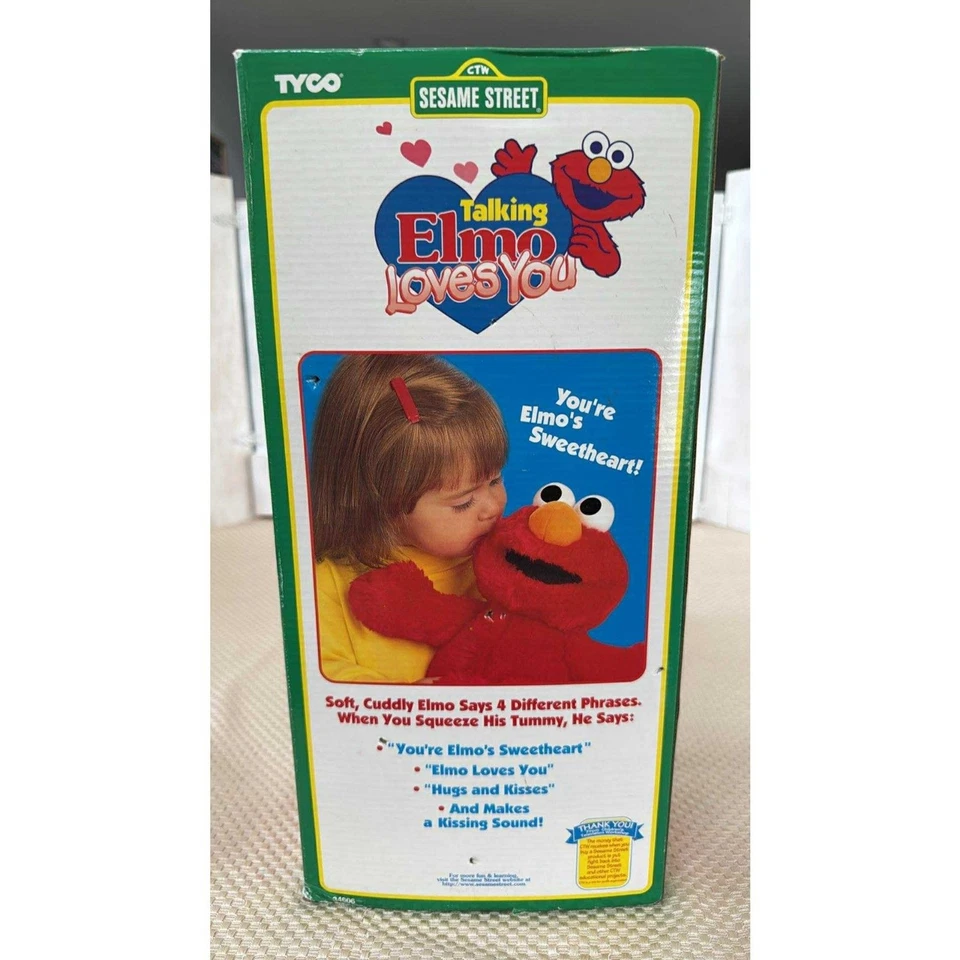 Muñeca Tyco Sesame Street Talking Elmo Loves You 1997 con caja nueva  Foto 2 de 4
