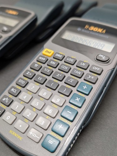 (Lot of 8) Texas Instruments TI-30XA Calculators with Covers TESTED & WORKING - Picture 2 of 4