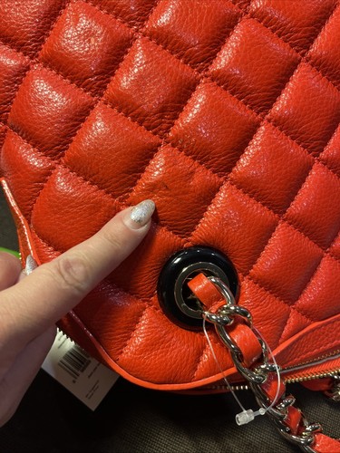 Kate Spade Georgina Gold Coast Maraschino Cherry Red Quilted Leather Bag $458 - Picture 6 of 10