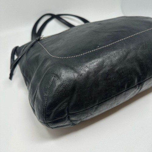 Coach, Schultertasche schwarz camelia abgenutzt Leder, silberne Hardware, gebraucht - Bild 9 von 16