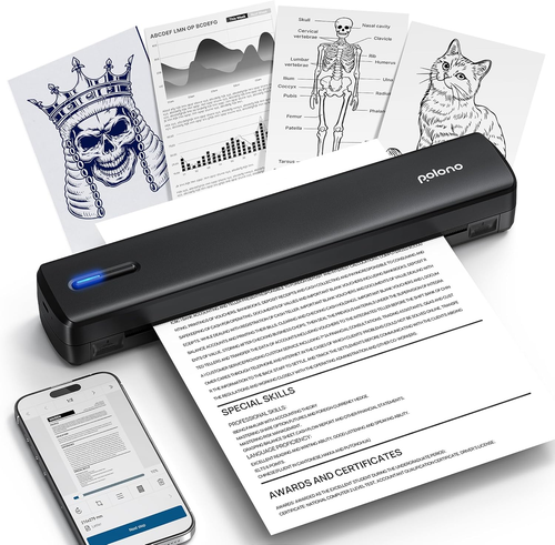 Portable Printer Wireless for Travel, D810 Bluetooth Thermal Printer - 第 1/11 張圖片