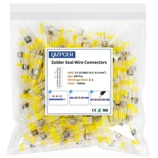 100Pcs Waterproof Solder Seal Wire Connectors, 12-10 Gauge Yellow Heat... 