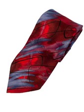 Jerry Garcia J. Garcia Tie Aztec Objects Limited Edition Silk Necktie Red Blue