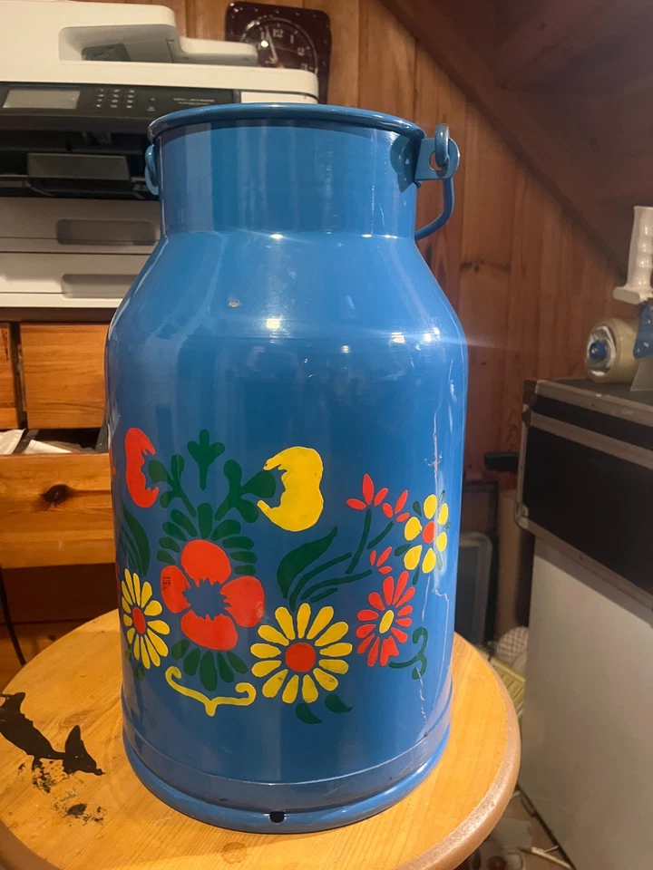 1970er Original Allgäuer Milchkanne 25l handbemalt Kunsthandwerk mit Zertifikat - Bild 4 von 4