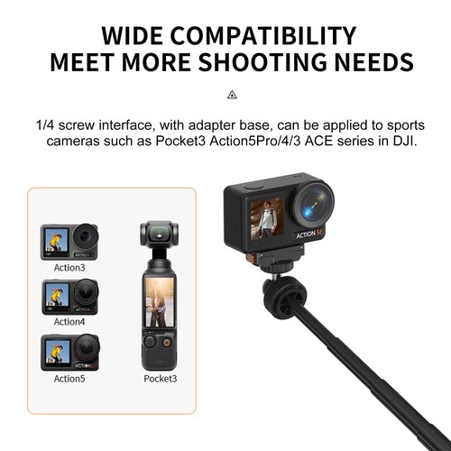 Camera Mini Tripod Selfie Stick Extendable Portable Stand For DJI Insta360 GoPro - Picture 9 of 14