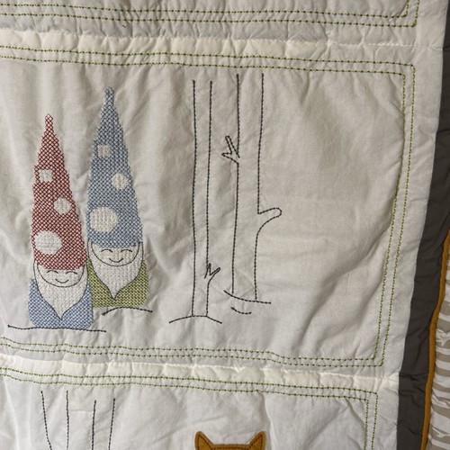 Trend Lab Wichtel Wald Wald Krippe Quilt Kinderzimmer Decke Fuchs Eichhörnchen - Bild 5 von 15