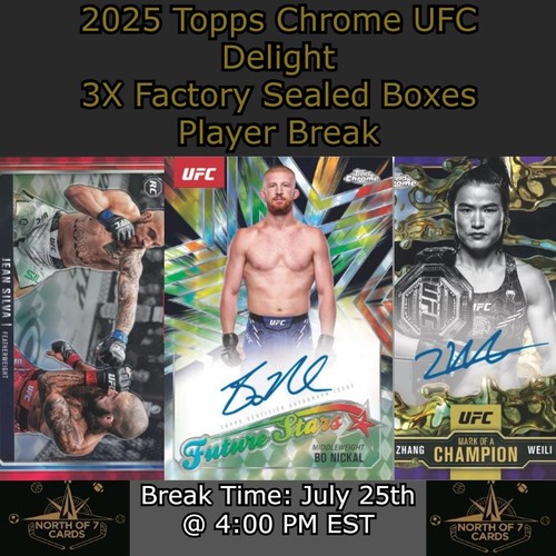 Jose Aldo - 2025 Topps Chrome UFC Delight - 3X Box Player BREAK #4
