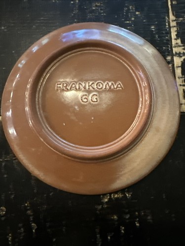 LOT (4) Vintage Frankoma Pottery GG 7" Salad Bread Dessert Plate Light Brown - Picture 9 of 9