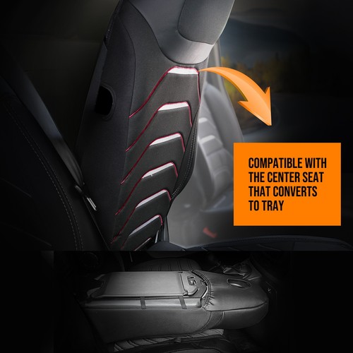 TAILORED SEAT COVERS For RENAULT TRAFIC 2015-2025 JACQUARD & LEATHER (Premium) - Picture 3 of 4