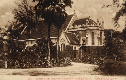malay malaysia, KUALA LUMPUR, Church of St. Mary the Virgin (1910s) Postcard