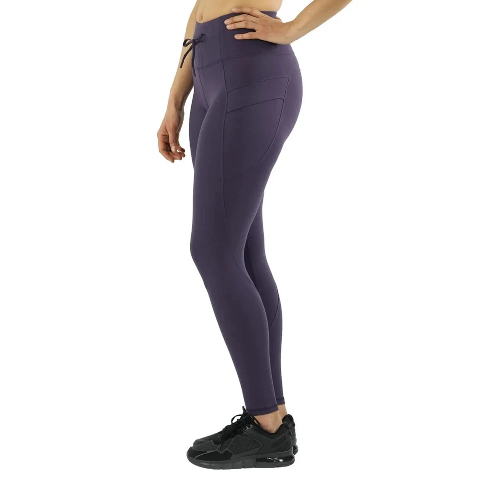 Spyder Mujer’s Legging Activo Cintura Alta Bolsillos Carga (Púrpura, XS) Nuevo con Etiqueta Foto 3 de 4