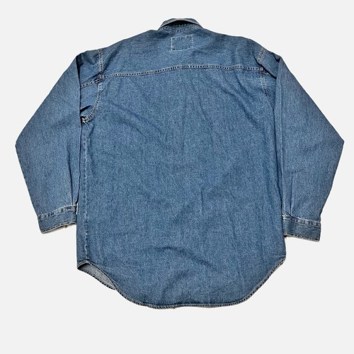 Levi’s Red Tab Blue Denim Long Sleeve Shirt Size Medium - Picture 3 of 7