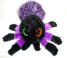 TY Beanie Boos Creeper Spider Plush Black & Purple with Glittery Eyes