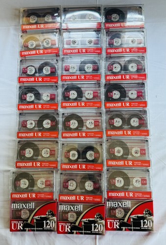 Lot Of 23 used/3 New MAXELL Normal Bias UR 120 Min Audio Cassette Tapes & More