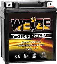 YTX7L BS 100CCA ATV Battery Maintenance Free Sealed Weize