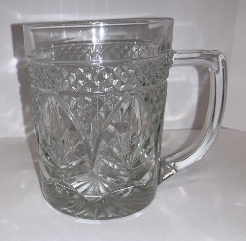 LOT OF 4 VTG CRISTAL D'ARQUES Clear Handled Mug Glass "Antique Clear" - Picture 12 of 12