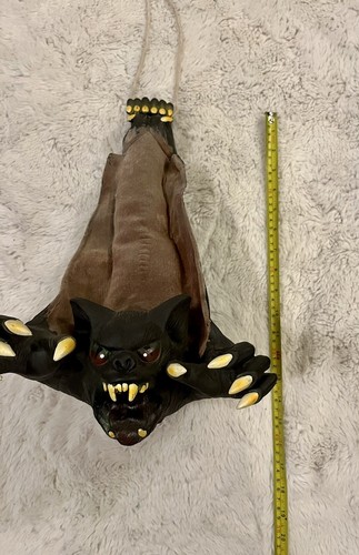 Vintage Vampire Bat Dracula Rubber Halloween Hanging Decoration Horror Prop - Picture 11 of 11